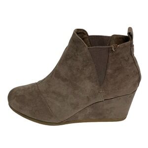 Dunes Zoey‎ Wedge Fox Ankle Booties Brown Casual Shoes Womens 7.5M